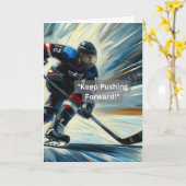 IJshockey: "Blijf doorgaan!" aanmoediging Kaart (Gele Bloem)