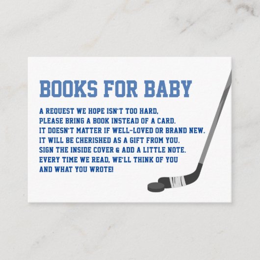 IJshockey boeken voor Baby Kaart (Voorkant)