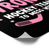 IJshockey Borstkanker Krijger Overlevende Poster (Hoek)