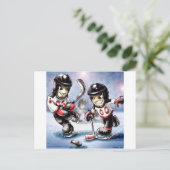 ijshockey briefkaart (Staand voorkant)