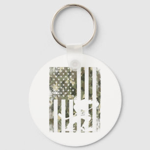 IJshockey Camouflage Usa Vlag Hockey Speler Hocke Sleutelhanger