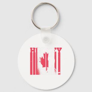 IJshockey Canadese Speler Canada Vlag Hockey  Sleutelhanger