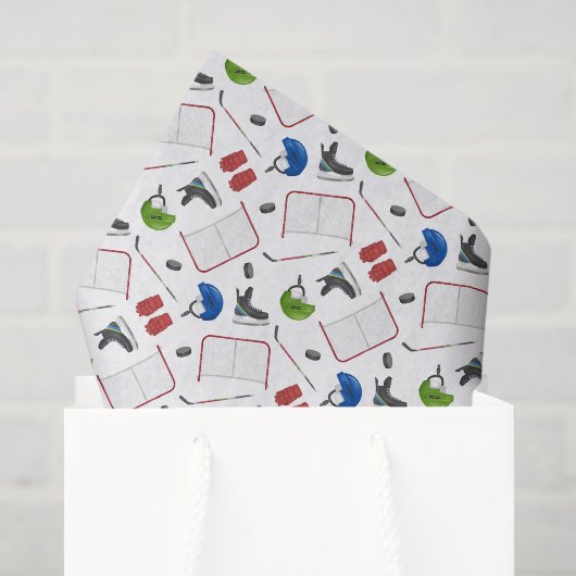 IJshockey decoupagepapier, wintersport tissue Tissuepapier (Cadeauzakje)