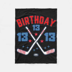 IJshockey Dertien Verjaardag Jongen 13de Feest Jon Fleece Deken