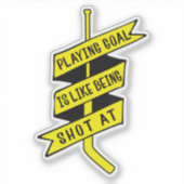 IjsHockey Doelman Citaat Sticker (Voorkant)