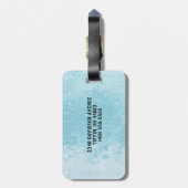 IJshockey doelman dubbelzijdig monogram Bagagelabel (Achterkant verticaal)