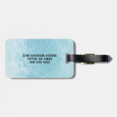 IJshockey doelman dubbelzijdig monogram Bagagelabel (Achterkant horizontaal)