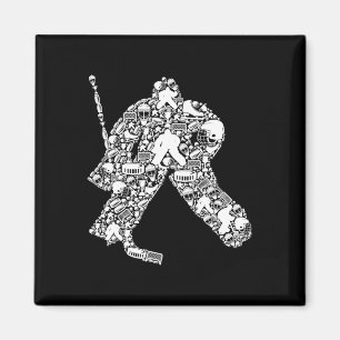 IJshockey Doelman Hockey Speler Mannen Kinderen Jo Magneet