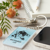 IJshockey doelman monogram Sleutelhanger (Voorkant Rechts)