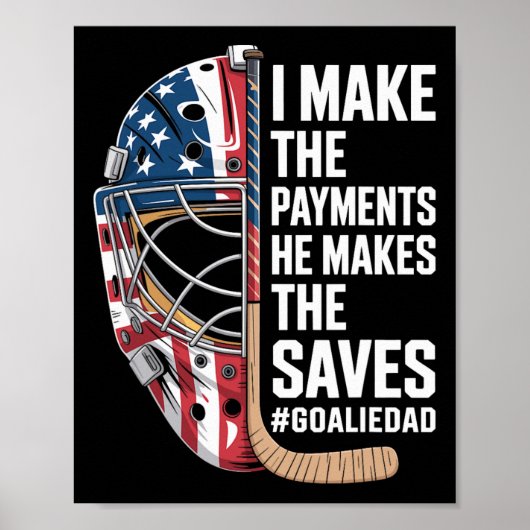 IJshockey Doelman Papa Poster (Voorkant)