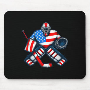 IJshockey doelman speler Usa vlag vintage Muismat