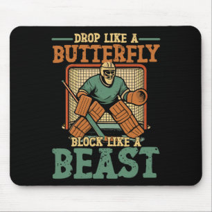 IJshockey Doelman Vintage Doelman Valt Als Een B Muismat
