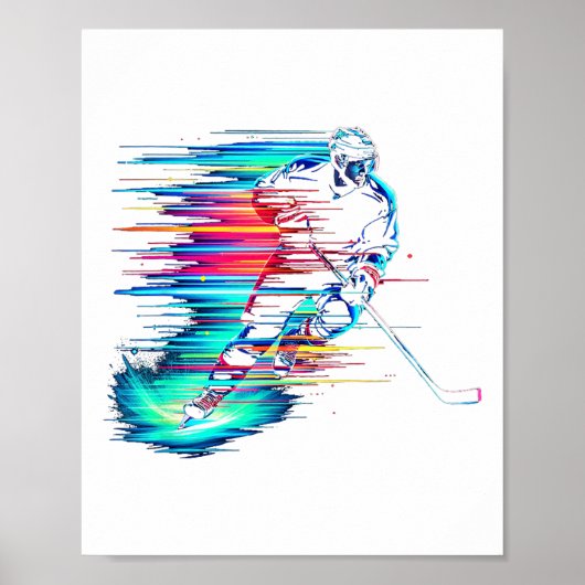 IJshockey Dynamisch Poster (Voorkant)