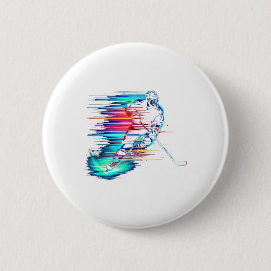 IJshockey Dynamisch Ronde Button 5,7 Cm (Voorkant)