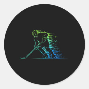 IJshockey en hockey grafische mannen en jongens, t Ronde Sticker