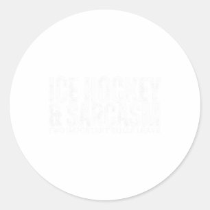 IjsHockey En Sarcasme Funny Ijshockeyspeler  Ronde Sticker