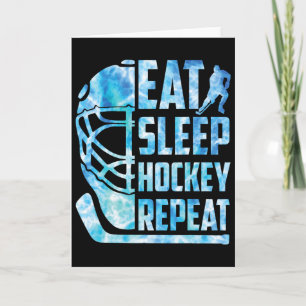 IjsHockey Eten Slapen Hockey Herhalen Grappige Jeu Kaart