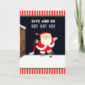 ijshockey feestdagen kaart (Voorkant)