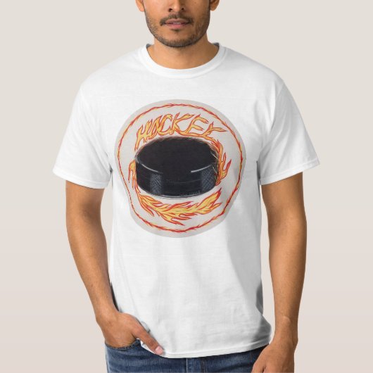 IJshockey Fiery Slap Shot T-shirt (Voorkant)