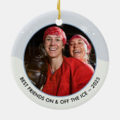 IJshockey  foto Keramisch Ornament (Achterkant)