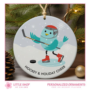 IJshockey foto kerst Keramisch Ornament