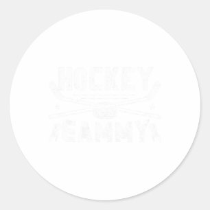 IJshockey Gammy Oma Gammy Van Een Hockeyspeler Ronde Sticker