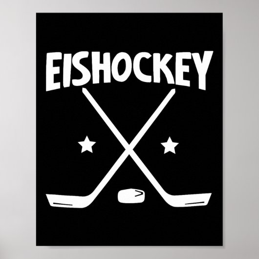 IJshockey - Gekruiste Rackets (1) Poster (Voorkant)