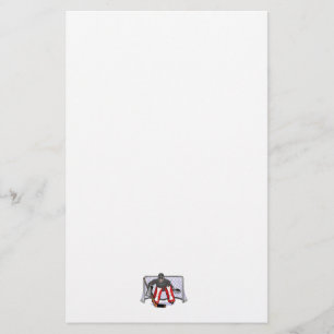ijshockey goalie realistische vectorillustratie briefpapier