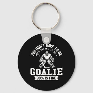 IjsHockey Grappig Hockey Doelman Keeper Man Vrouw Sleutelhanger