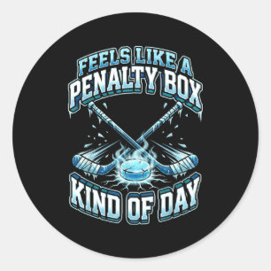 IjsHockey Grappig Voelt Als Een Strafbank Soort Va Ronde Sticker