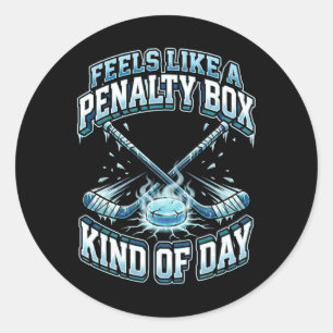 IjsHockey Grappig Voelt Als Een Strafbank Soort Va Ronde Sticker