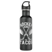 IJshockey Grappige Mexicaanse speler Wintersport Waterfles (Voorkant)