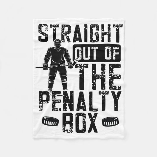 IjsHockey Grappige Strafbank Fleece Deken (Voorkant)