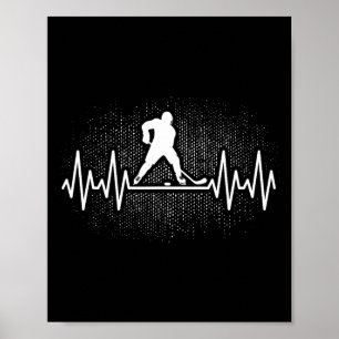 IJshockey Hartslag IJshockeyspeler Mannen Vrouwen Poster