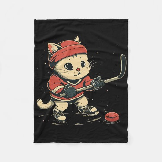 IJshockey Heren Fleece Deken (Voorkant)