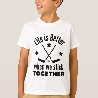 ijshockey: Het leven is beter als we bij elkaar bl T-shirt