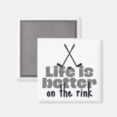 ijshockey: Het leven is beter op de rand. Magneet (Voorkant / Achterkant)