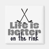 ijshockey: Het leven is beter op de rand. Magneet (Voorkant)