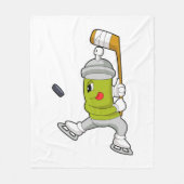 IJshockey Ice hockey-stick Fleece Deken (Voorkant)