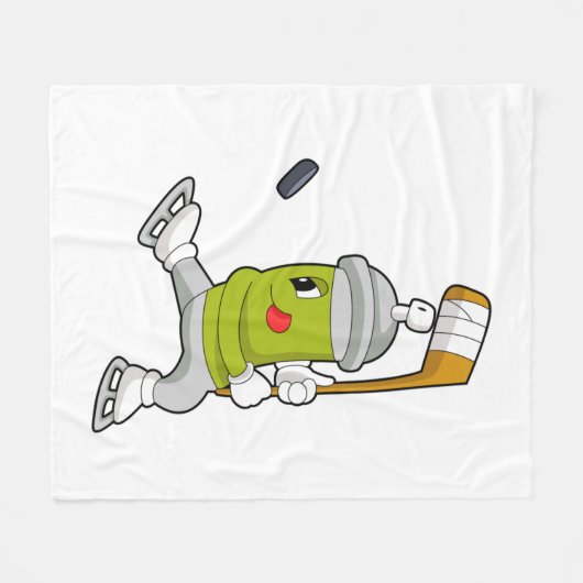 IJshockey Ice hockey-stick Fleece Deken (Voorkant (Horizontaal))