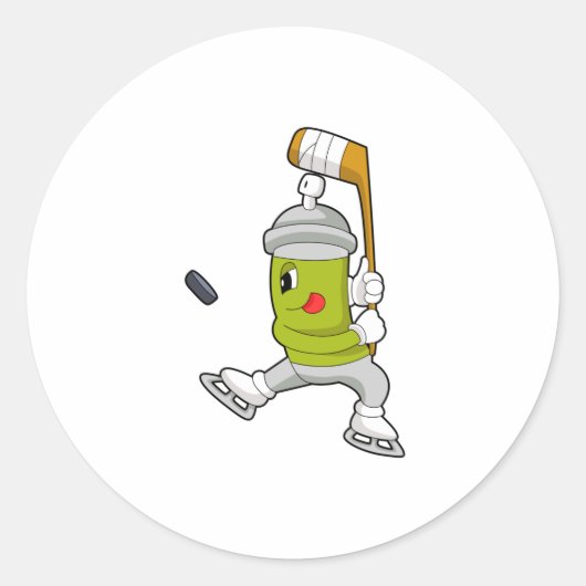 IJshockey Ice hockey-stick Ronde Sticker (Voorkant)