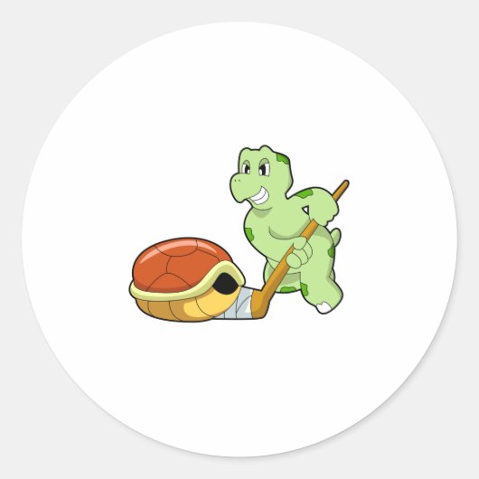 IJshockey Ice hockey-stick Ronde Sticker (Voorkant)