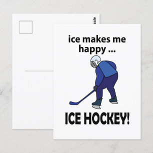 IJshockey Ijs Maakt Me Gelukkig IJshockey Briefkaart