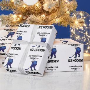 IJshockey Ijs Maakt Me Gelukkig IJshockey Cadeaupapier