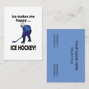 IJshockey Ijs Maakt Me Gelukkig IJshockey Visitekaartje