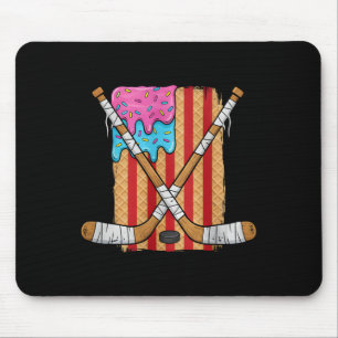 IJshockey IJscrcream Drip Jongens Amerikaanse Vlag Muismat