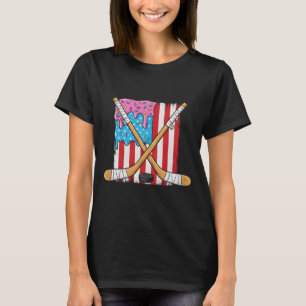 IJshockey IJscrcream Drip Jongens Amerikaanse Vlag T-shirt