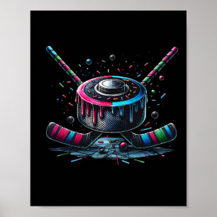 IJshockey ijsdruppel met spikkels Game Day Poster