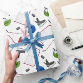 IJshockey Inpakpapier, Winter Sport Cadeauverpakki Cadeaupapier