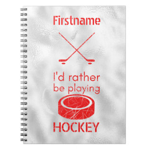 ijshockey is eerder een rode ijshockey notitieboek